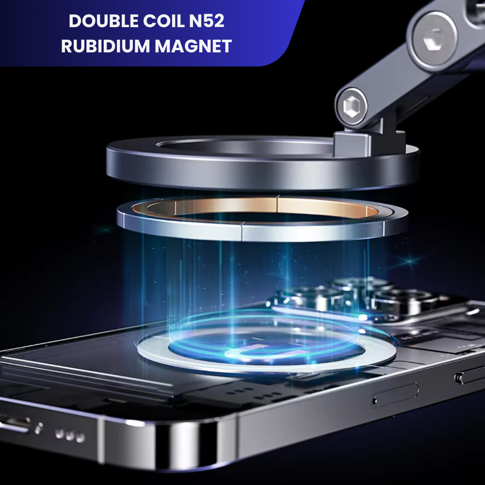 360° Electric Vacuum Magnetic Car Phone Holder - Ultra Strong Suction Adjustable Mount for All Smartphones & iPhone Models