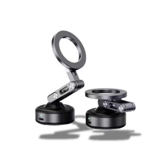 360° Electric Vacuum Magnetic Car Phone Holder - Ultra Strong Suction Adjustable Mount for All Smartphones & iPhone Models