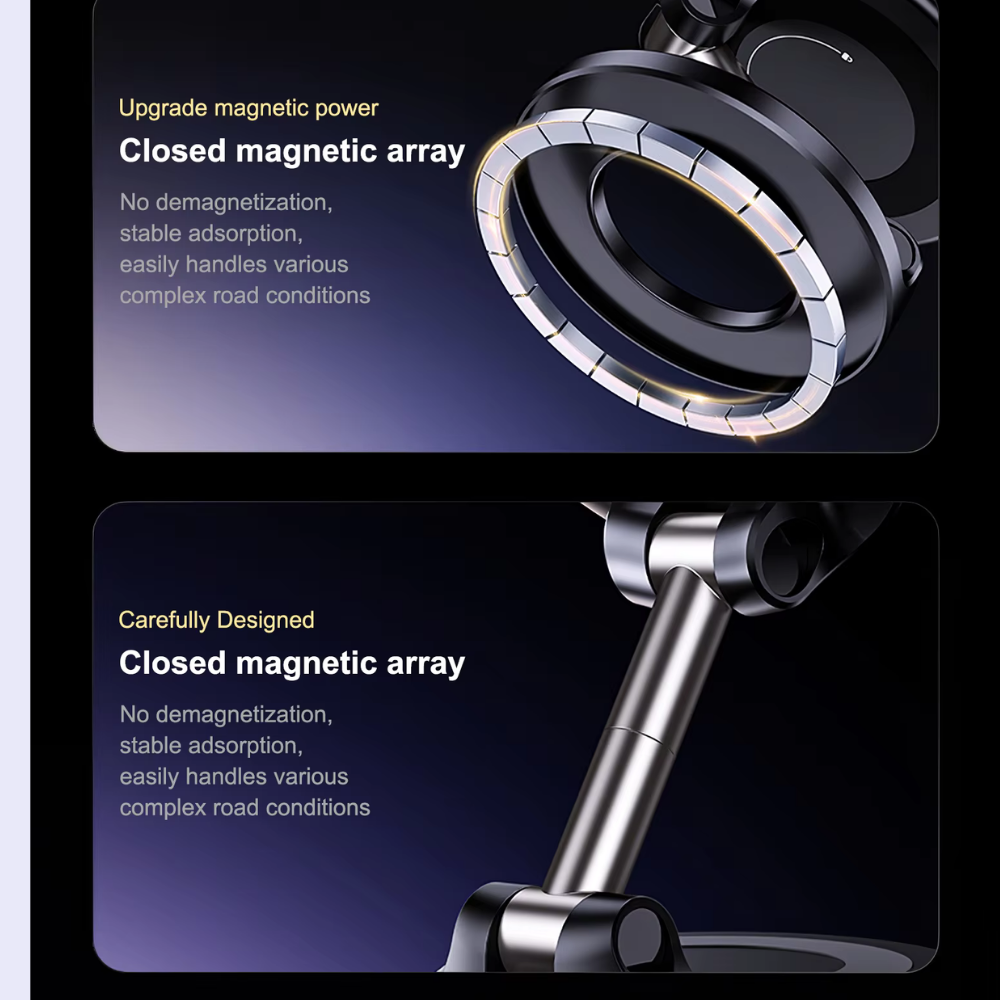 Magnetic Car Phone Holder for Magsafe – 98LBS Ultra Suction, 360° Adjustable Mount for iPhone 16/15/14/13/12 Pro Max & Plus