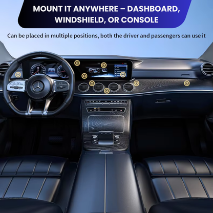 MagSafe Car Mount - 360° Adjustable N52 Magnetic Holder with Super Suction for Windshield/Dashboard, Compatible with iPhone