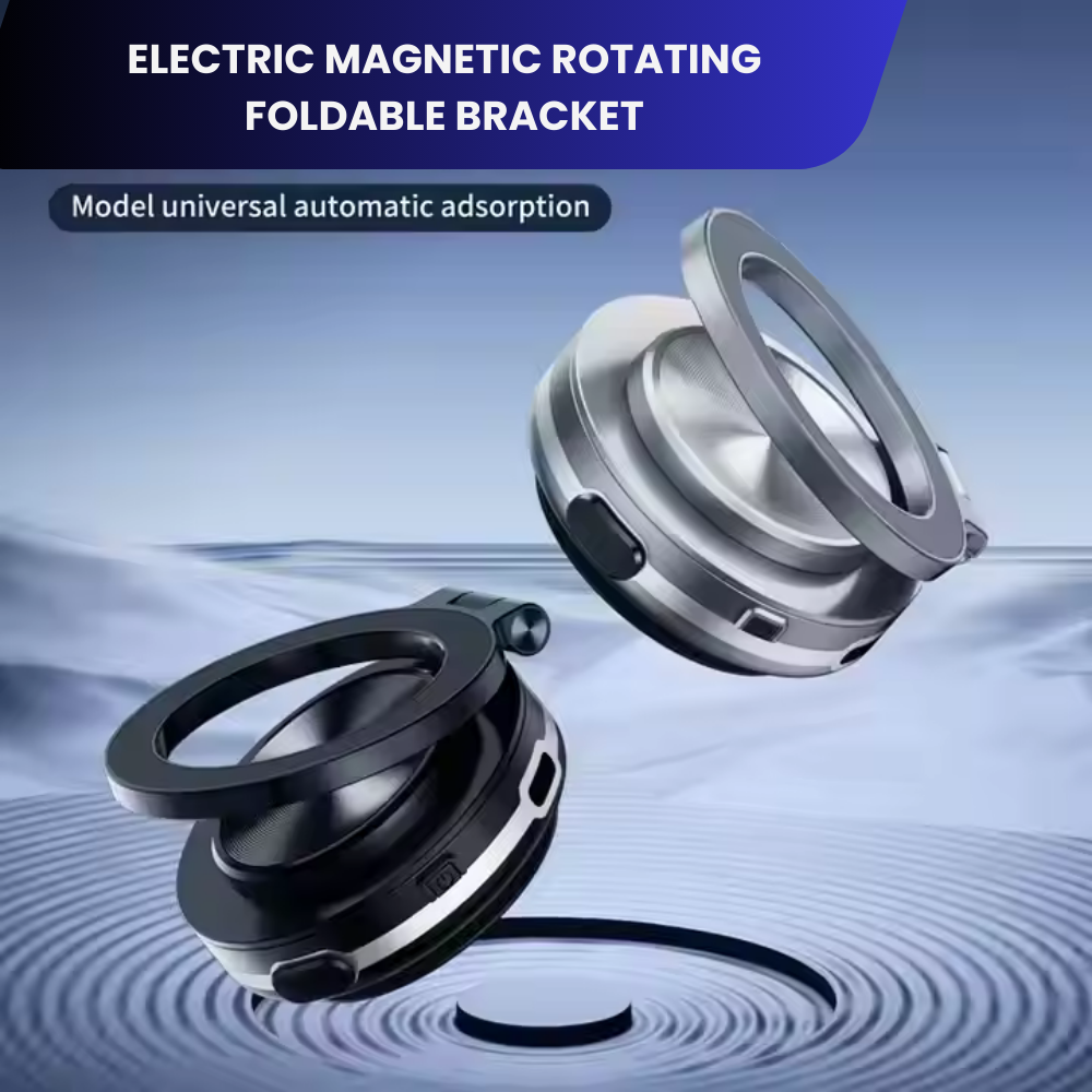 Vacuum Magnetic Car Phone Mount, 360° Rotatable & Stable, Strong Suction for Car & All Smooth Surfaces, Compatible with All Phone Types