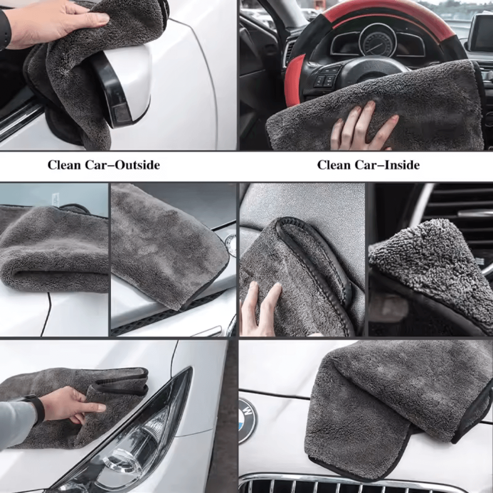 PFM Terry Weave Microfiber Car Drying Towel – Ultra-Absorbent, Double-Sided for Spotless Finish