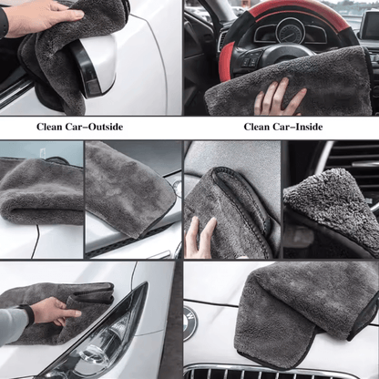 PFM Terry Weave Microfiber Car Drying Towel – Ultra-Absorbent, Double-Sided for Spotless Finish