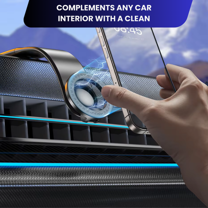 Flexible Bendable Aluminum Alloy Magnetic Phone Holder for Car - Phone Mount for Car with 2 Bases, 2 Metal Rings