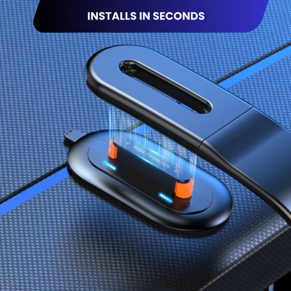 Flexible Bendable Aluminum Alloy Magnetic Phone Holder for Car - Phone Mount for Car with 2 Bases, 2 Metal Rings