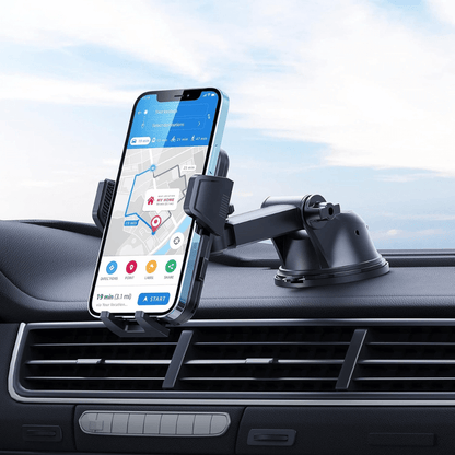 2025 Upgraded Car Phone Holder, Cell Phone Holder for Car Mount for Dashboard Windshield Air Vent Long Arm Thick Case