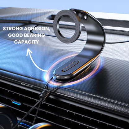 Flexible Bendable Aluminum Alloy Magnetic Phone Holder for Car - Phone Mount for Car with 2 Bases, 2 Metal Rings
