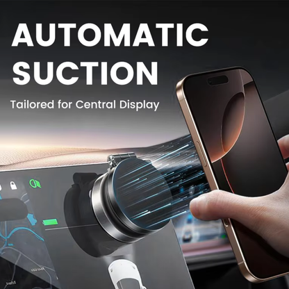 Suction Cup Car Mount, Electric Vacuum Magnetic Holder, Foldable Smart Double-Sided Magnetic Phone Holder