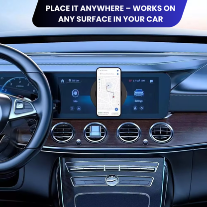 Vacuum Magnetic Car Phone Mount, 360° Rotatable & Stable, Strong Suction for Car & All Smooth Surfaces, Compatible with All Phone Types