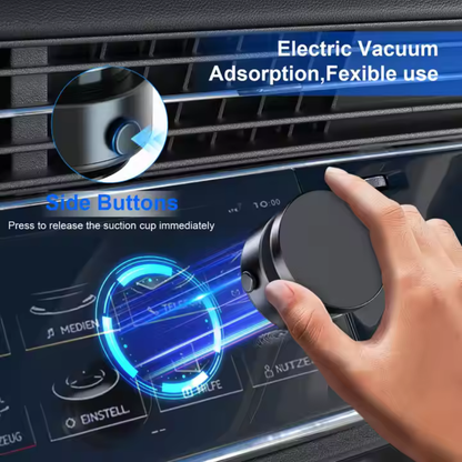 Upgraded Magnetic Mount for iPhone/Android, Electric Vacuum Suction Phone Mount, 360 Portable Phone Holder
