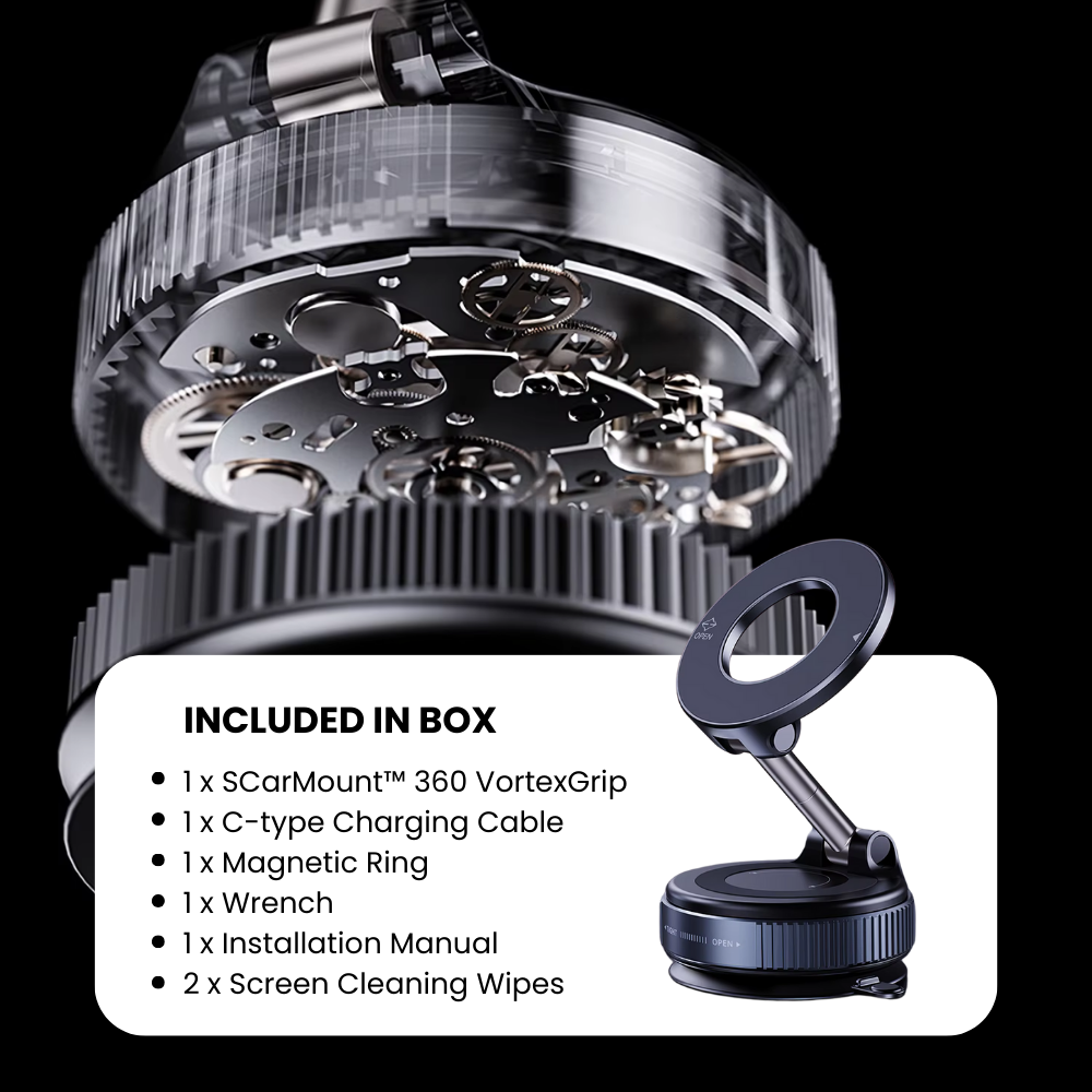 Magnetic Car Phone Holder for Magsafe – 98LBS Ultra Suction, 360° Adjustable Mount for iPhone 16/15/14/13/12 Pro Max & Plus