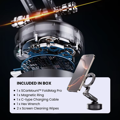 360° Electric Vacuum Magnetic Car Phone Holder - Ultra Strong Suction Adjustable Mount for All Smartphones & iPhone Models