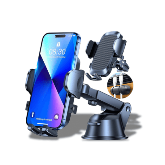 2025 Upgraded Car Phone Holder, Cell Phone Holder for Car Mount for Dashboard Windshield Air Vent Long Arm Thick Case