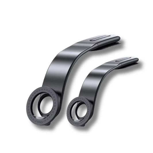 Flexible Bendable Aluminum Alloy Magnetic Phone Holder for Car - Phone Mount for Car with 2 Bases, 2 Metal Rings